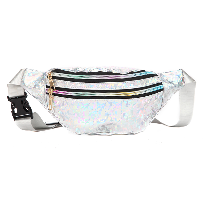 Travel Ziplock Bags - Sac banane holographique pour femme, sac