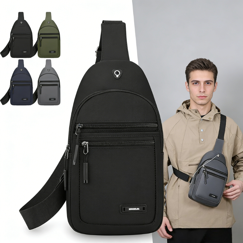 Travel Access - Sac bandoulière antivol imperméable pour homme,
