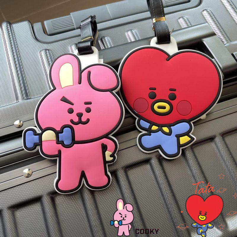 Travel Accessories Unisex - Porte-clés mignon BT21, étiquette à bagages
