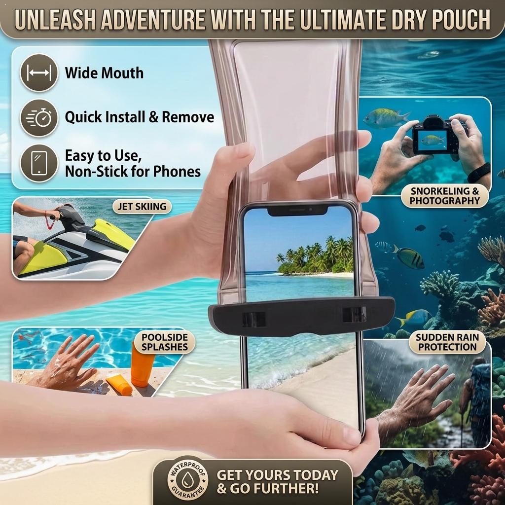 Travel Accessories Pouch - Étui de téléphone étanche transparent, pochette