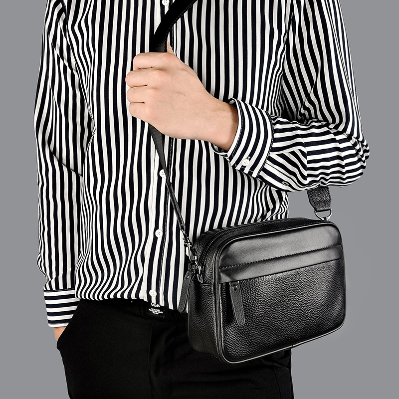 Sac à bandoulière en cuir véri - Travel Accessories Tech avis et prix