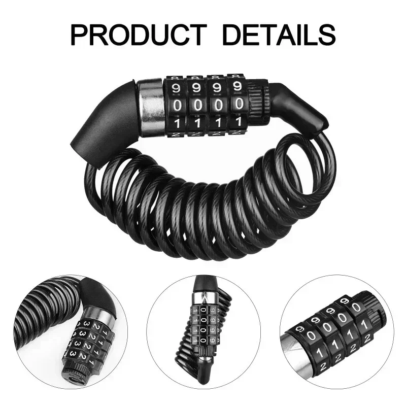 Chaîne antivol pour moto et vé - Cable Lock Combination avis et prix
