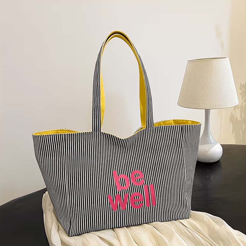 Sac de shopping à rayures impr - Travel Accessories Tech avis et prix