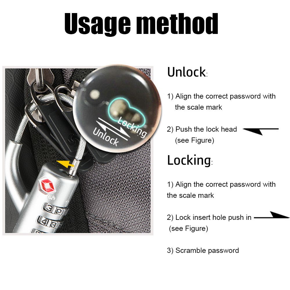 Cadenas à câble haute sécurité - Cable Lock Combination avis et prix