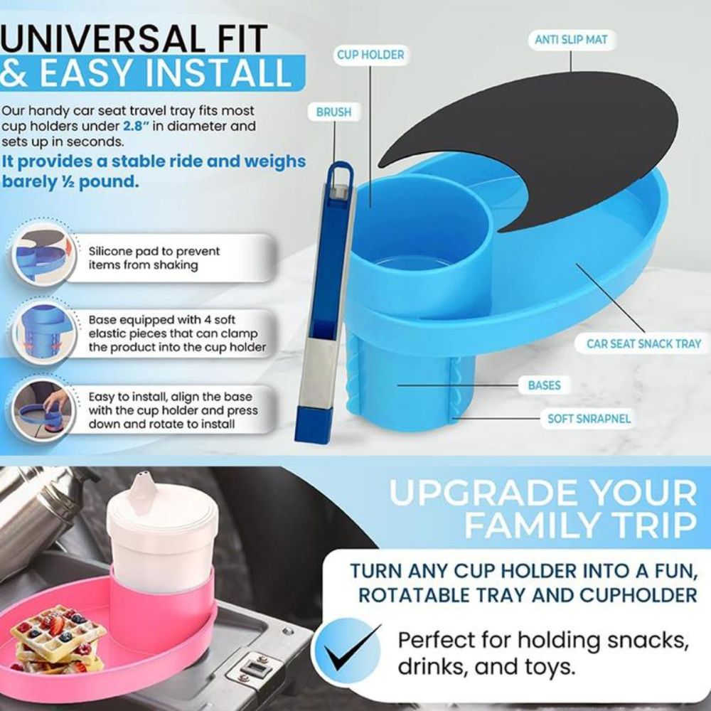 Plateau de voyage 2-en-1 pour  - Travel Accessories For Road Trip avis et prix